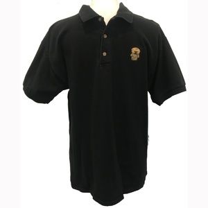 Star Wars Chubacca Black Polo Shirt Sz Med
